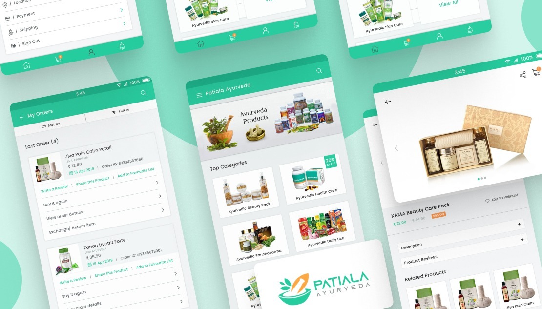 Patiala Ayurvdeda App Development Portfolio