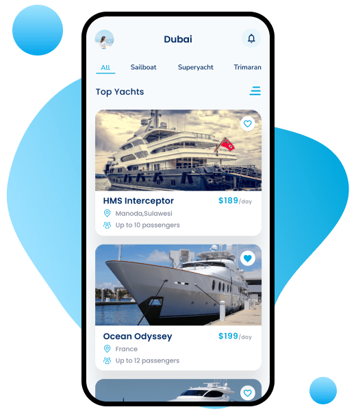 Yacht App Screen