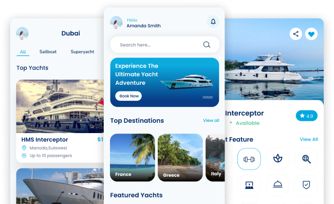 On Demand Yacht Booking App