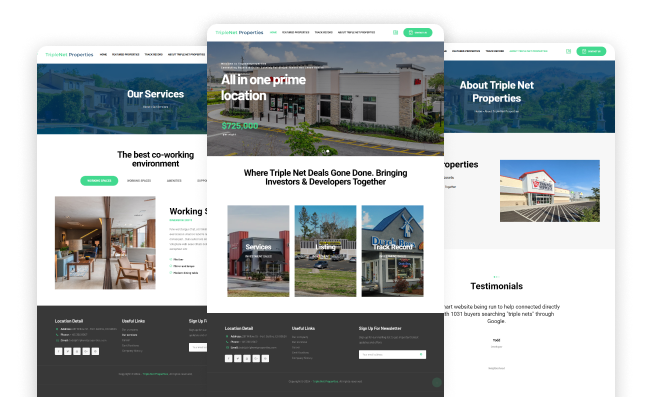 Real Estate Website for Triple Net Properties