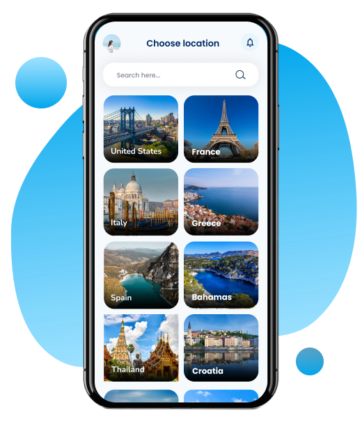 Yacht App - Location Selection Page