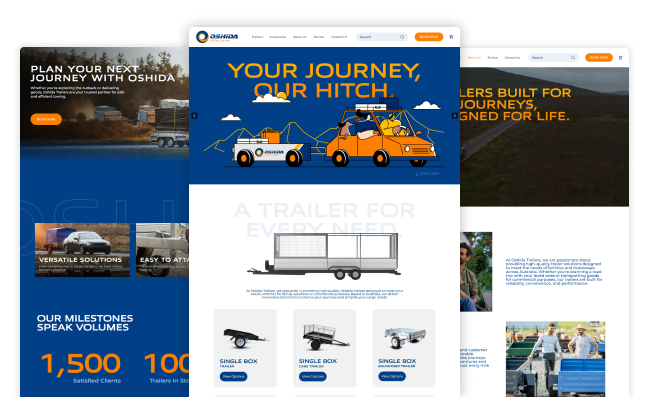 Website Development for Oshida Trailers