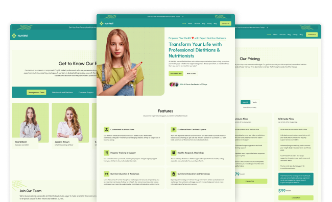 Custom Website for Dietitians & Nutritionists