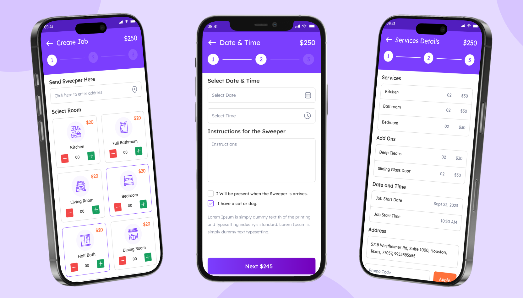 Sweeper Mobile App