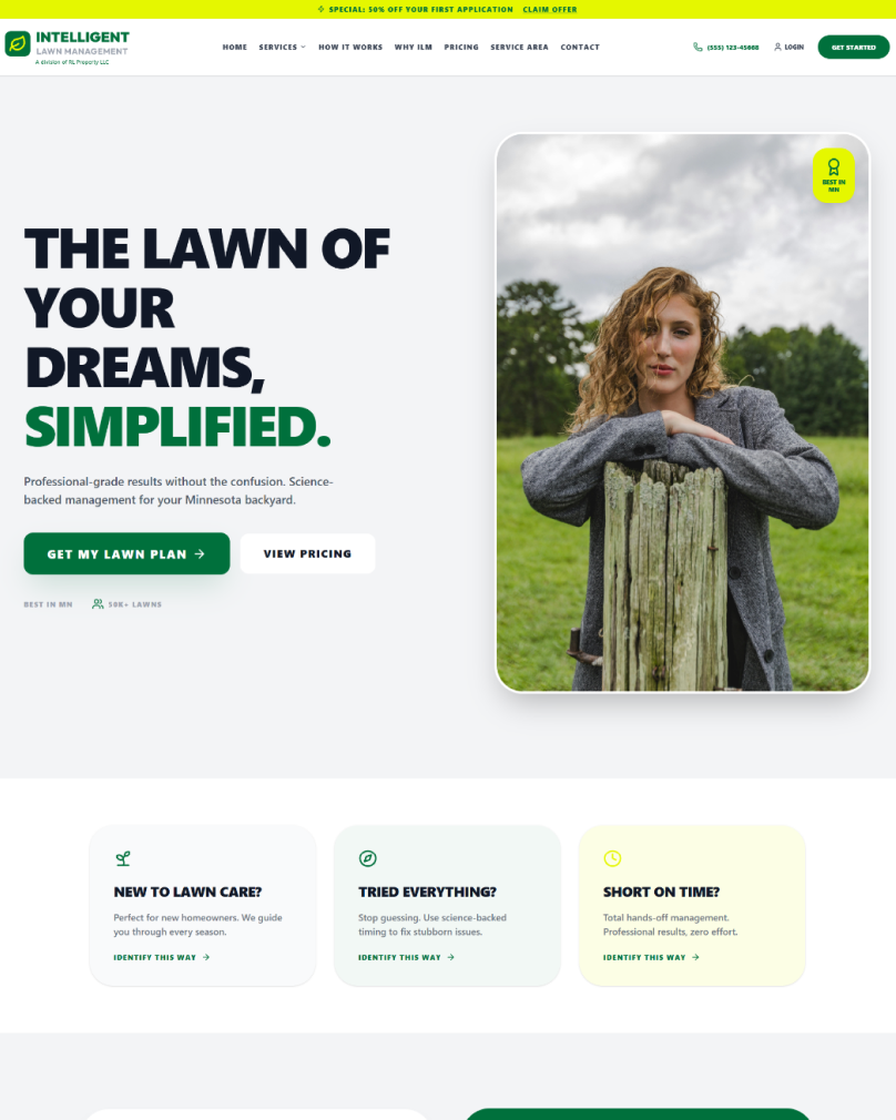 Smart lawn management portal dashboard